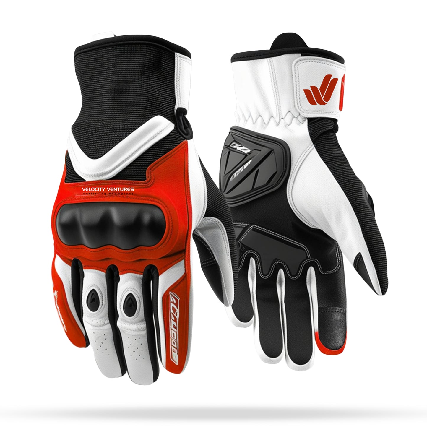 Custom Leather Motorcycle Racing Gloves – Touchscreen, CE Armor, Anti-Slip Grip, Ergonomic Fit