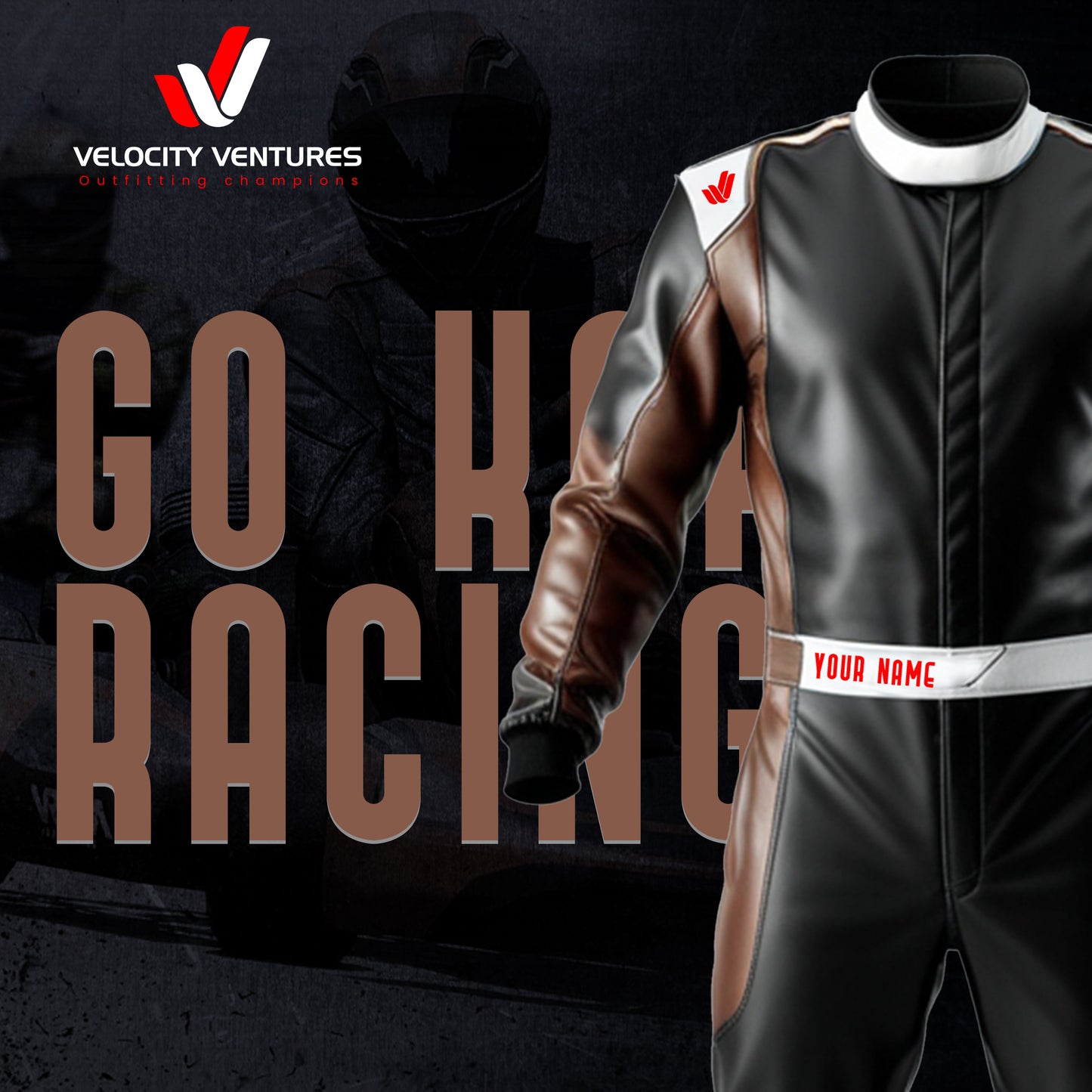 Go Karting Suit 2 Layer Cordura 600D, Kart Racing Suit with Cool Max Lining, Breathable Vents, Stretch Panels, & Heavy Duty Zipper, One Piece Racing Suit for Comfort, Safety, & Style