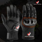 Leather Motorcycle Racing Gloves Touchscreen with CE Armor, Anti-Slip Grip, Adjustable Velcro Fit, and Ergonomic Design for Maximum Protection