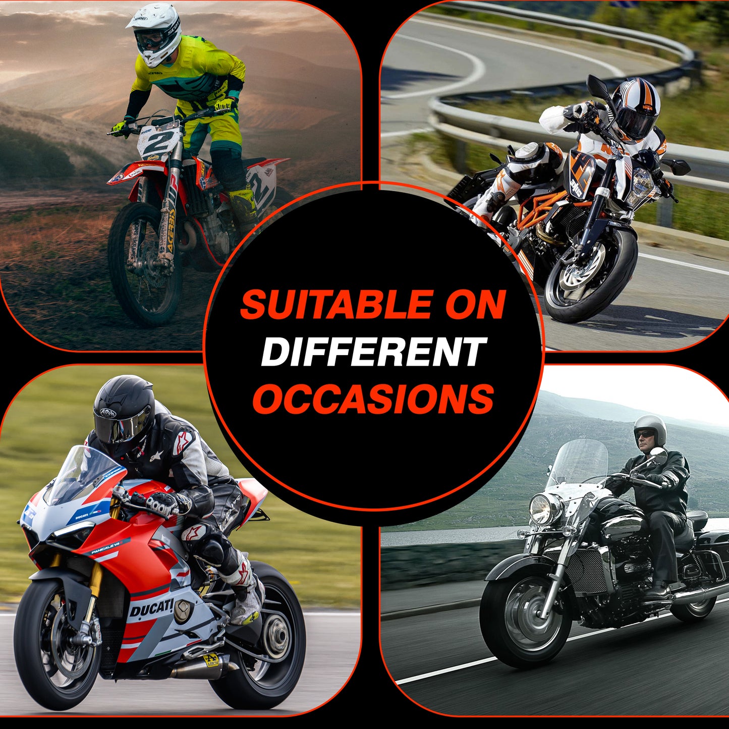 Custom Leather Motorcycle Racing Gloves – Touchscreen, CE Armor, Anti-Slip Grip, Ergonomic Fit