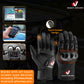 Leather Motorcycle Racing Gloves Touchscreen with CE Armor, Anti-Slip Grip, Adjustable Velcro Fit, and Ergonomic Design for Maximum Protection