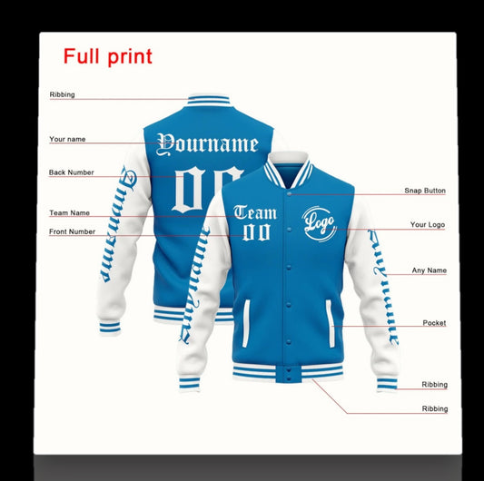 Personalised Adult Varsity Baseball Jacket for Men Women Youth,Custom Letterman Bomber Jacket Stitched Team Name Number Logo