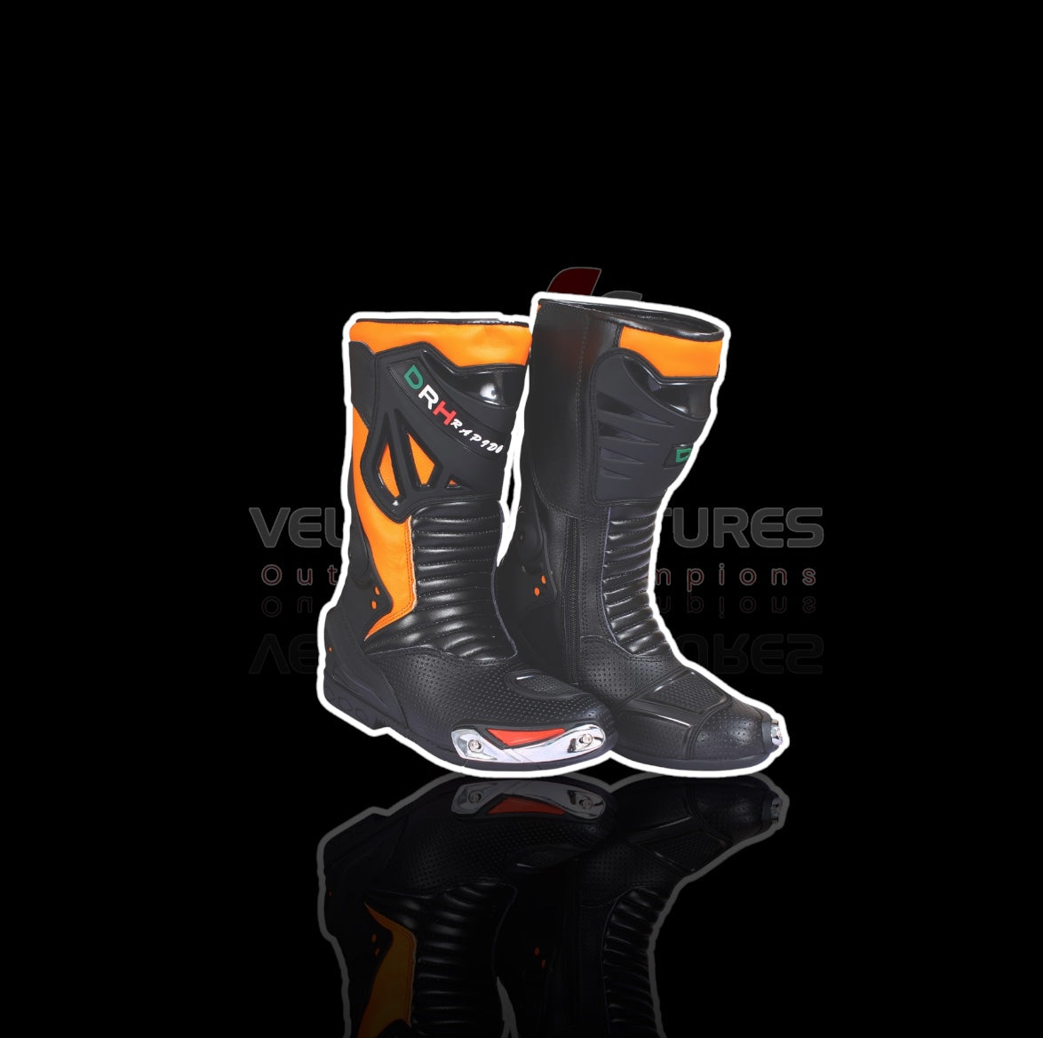 DRH Rapido Premium CE Approved Motorcycle Racing Boots – Anti-Slip Grip, Ankle Protection, Reinforced Toe & Heel | Men’s Sportbike Riding Footwear
