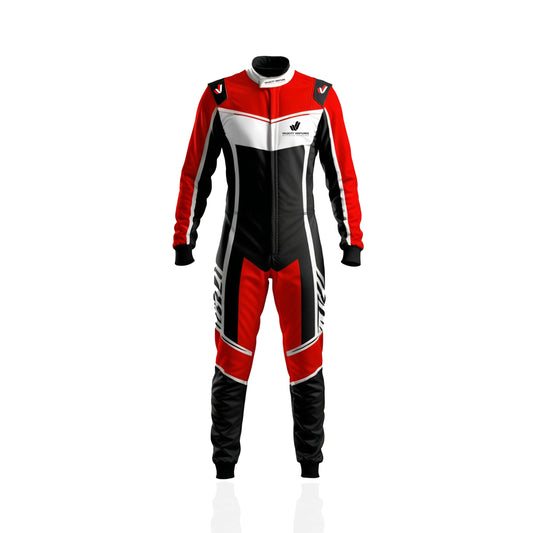 Go Karting Suit 2 Layer Cordura 600D, Kart Racing Suit with Cool Max Lining, Breathable Vents, Stretch Panels, & Heavy Duty Zipper, One Piece Racing Suit for Comfort, Safety, & Style