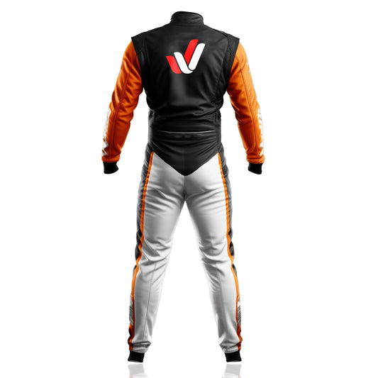 Go Karting Suit 2 Layer Cordura 600D, Kart Racing Suit with Cool Max Lining, Breathable Vents, Stretch Panels, & Heavy Duty Zipper, One Piece Racing Suit for Comfort, Safety, & Style