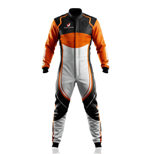 Go Karting Suit 2 Layer Cordura 600D, Kart Racing Suit with Cool Max Lining, Breathable Vents, Stretch Panels, & Heavy Duty Zipper, One Piece Racing Suit for Comfort, Safety, & Style