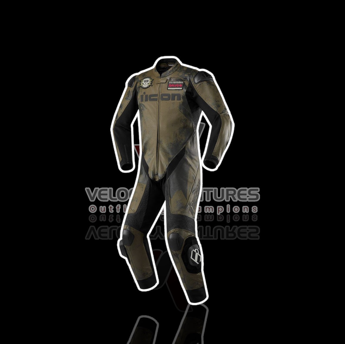 ICON Battlescar Motorbike Racing Suit | CE Approved Motorbike Riding Suit With Protective Armours