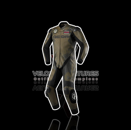 ICON Battlescar Motorbike Racing Suit | CE Approved Motorbike Riding Suit With Protective Armours