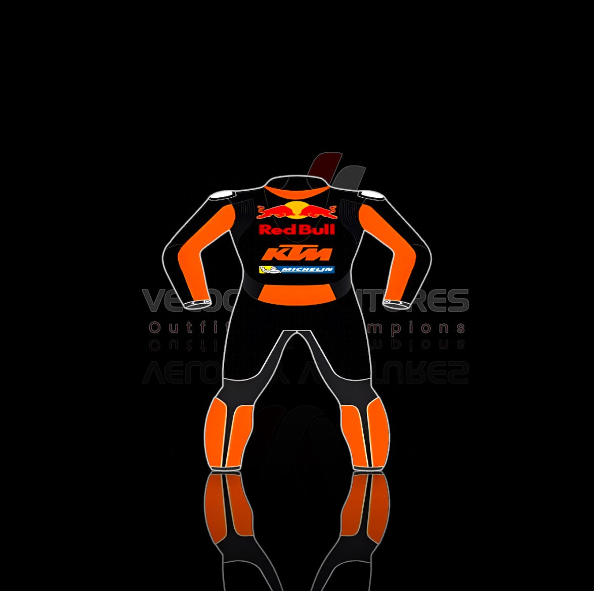 KTM CE-approved racing leather suit with armor, tailored fit & durable protection. Ideal for serious motorbike riders. Built for safety, comfort, and speed.