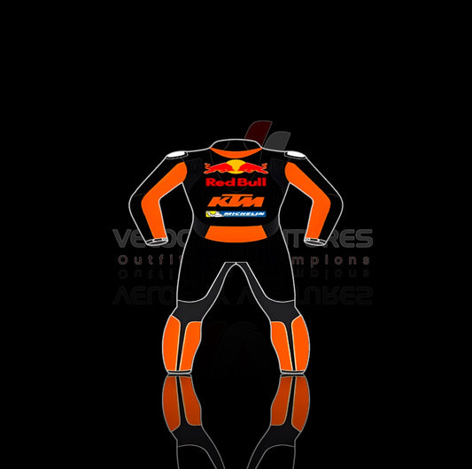 KTM CE-approved racing leather suit with armor, tailored fit & durable protection. Ideal for serious motorbike riders. Built for safety, comfort, and speed.