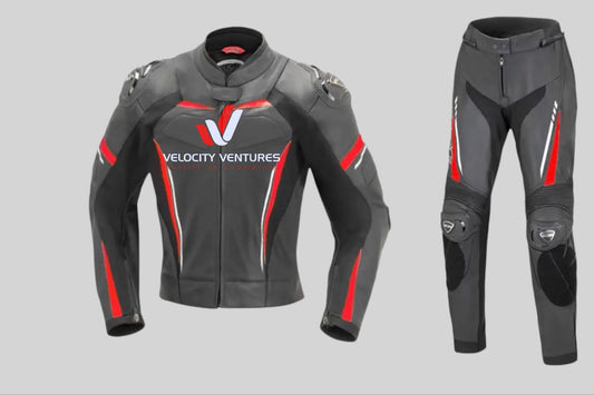 2 Piece Motorbike Racing Leather Suit- CE Approved Motorbike Riding Suit With Protective Armours