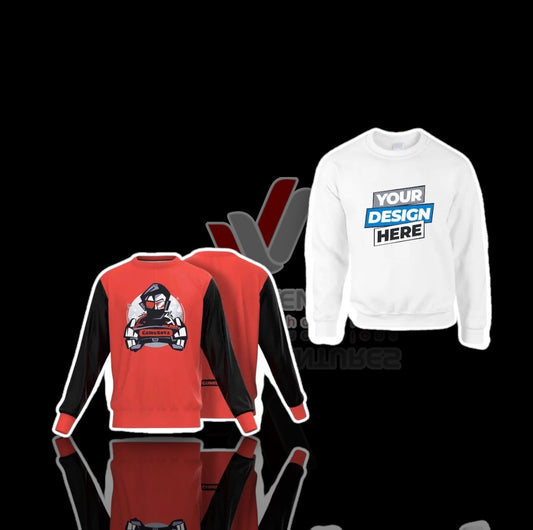Pack of 2 Unisex Sweatshirts – Free Logo, gifts, Text & Design | Personalised Crewnecks for Teams, Clubs ,Businesses