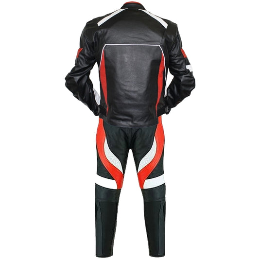 Two Piece custom Motorcycle Racing leather Suit with Protective Armours