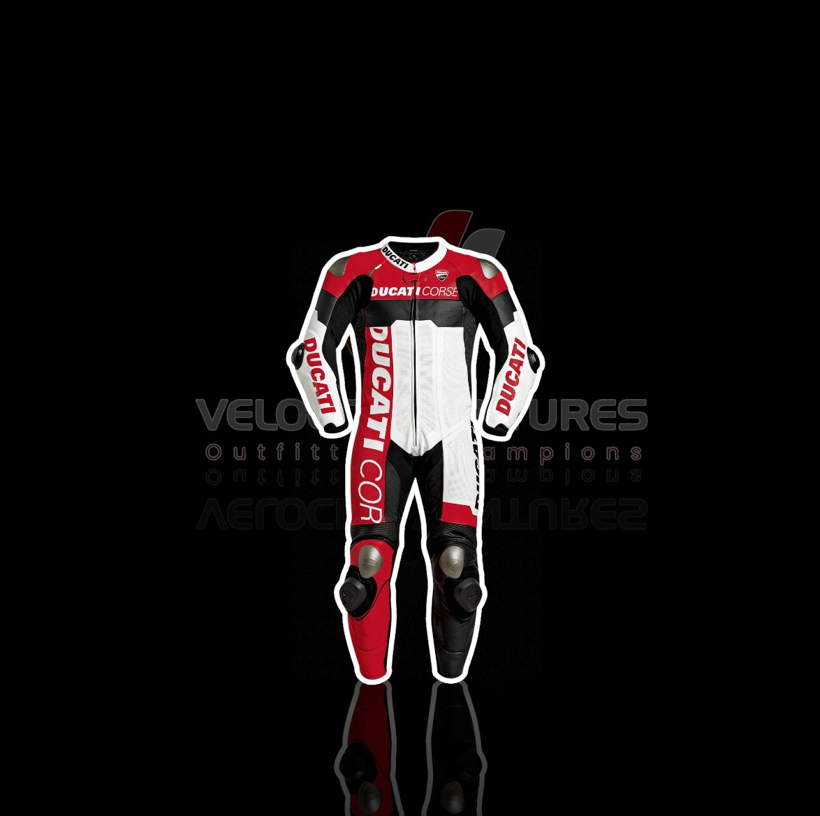 DUCATI Corse 1PCS, 2PCS CE-approved racing leather suit with armor, tailored fit & durable protection. Ideal for serious motorbike riders. Built for safety, comfort, and speed.