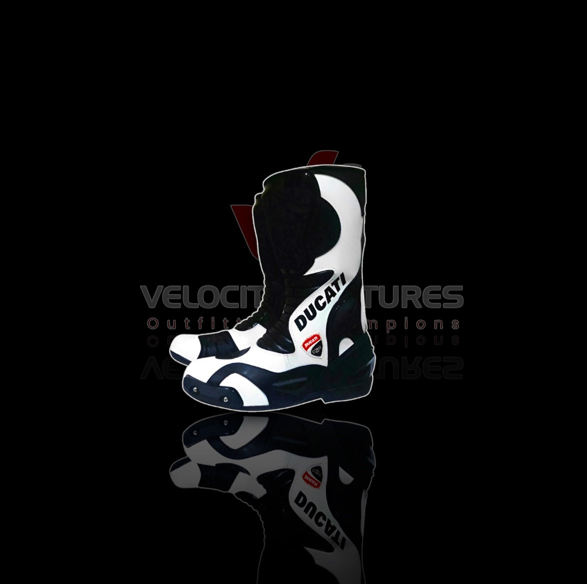 DUCATI Premium CE Approved Motorcycle Racing Boots – Anti-Slip Grip, Ankle Protection, Reinforced Toe & Heel | Men’s Sportbike Riding Footwear