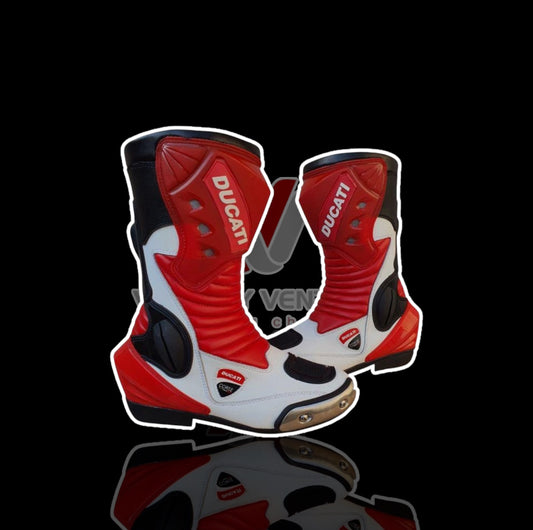 Ducati Premium Leather Motorbike boots with Superior Protection and Comfort