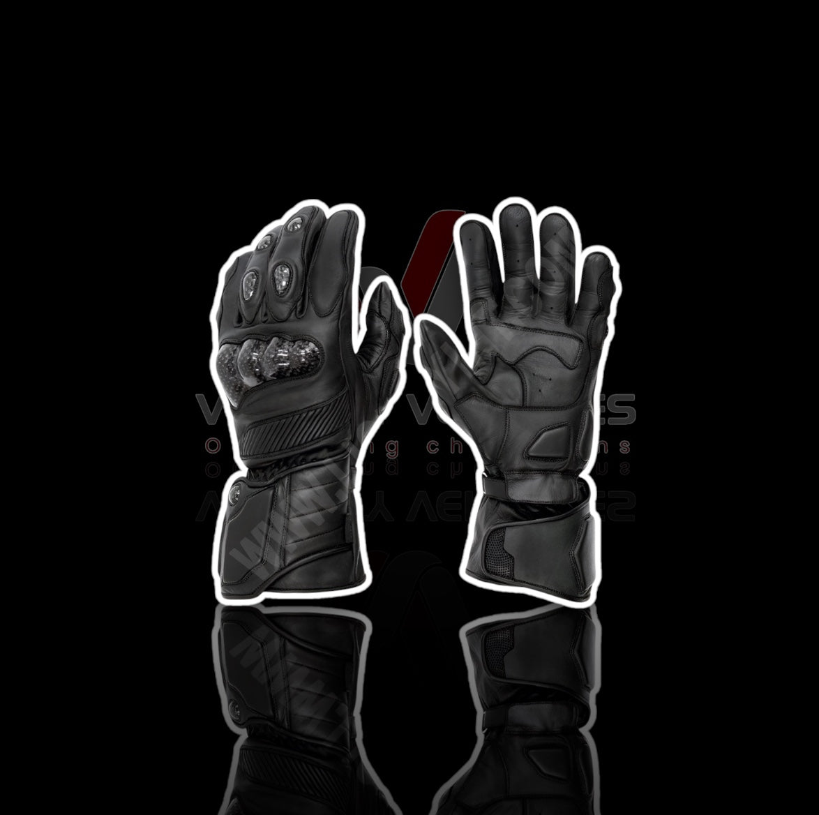 Custom Leather Motorcycle Racing Gloves – Touchscreen, CE Armor, Anti-Slip Grip, Ergonomic Fit