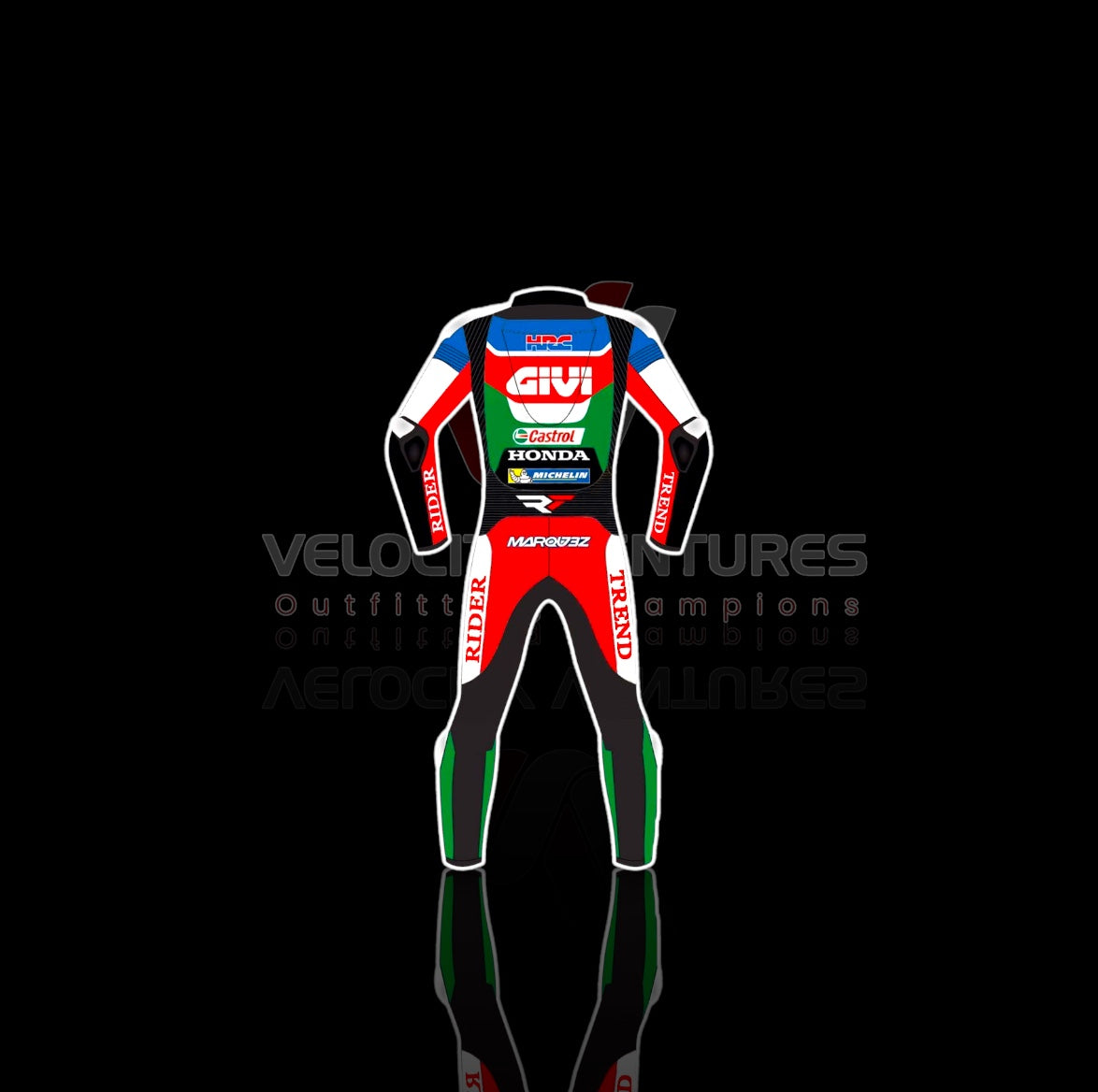 Honda CE-approved racing leather suit with armor, tailored fit & durable protection. Ideal for serious motorbike riders. Built for safety, comfort, and speed.