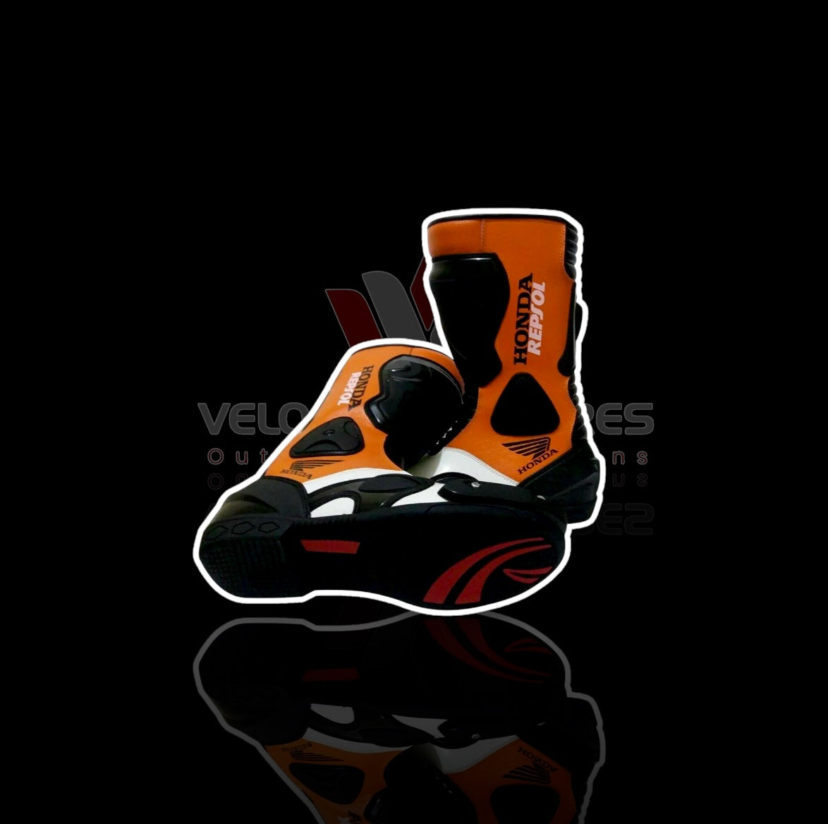 Honda Repsol Premium CE Approved Motorcycle Racing Boots – Anti-Slip Grip, Ankle Protection, Reinforced Toe & Heel | Men’s Sportbike Riding Footwear