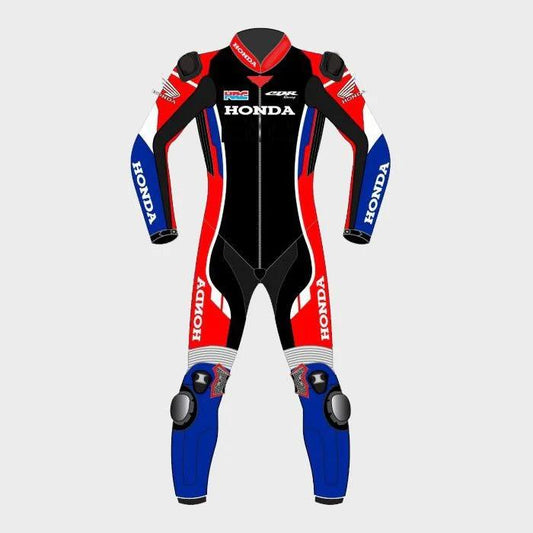 Honda CBR Motorcycle Racing leather Suit- CE Approved Motorbike Riding Suit With Protective Armours