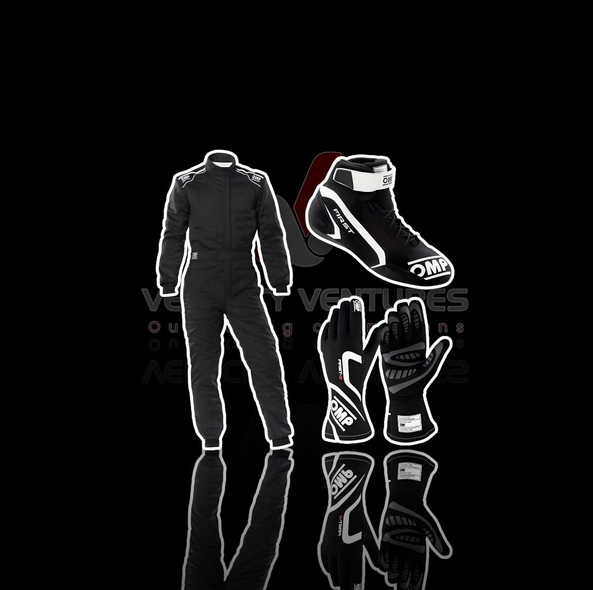 OMP Kart Racing Suit + Shoes + Gloves Set – 3-in-1 Custom Karting Gear Combo | Lightweight, Breathable & Race-Ready with Bulk Order Discounts