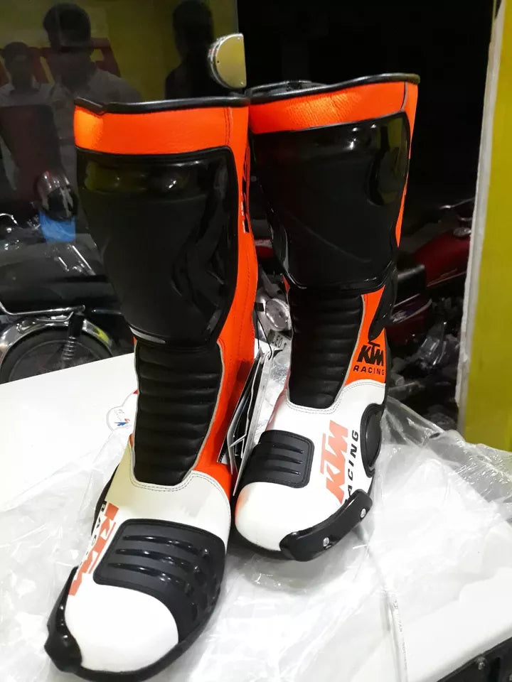 New KTM motorbike motorcycle leather racing boots shoes Riding Race onroad offroad