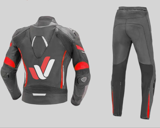 2 Piece Motorbike Racing Leather Suit- CE Approved Motorbike Riding Suit With Protective Armours