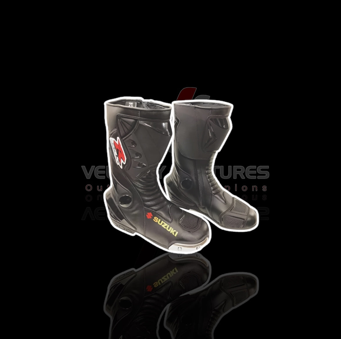 Suzuki GSX Premium CE Approved Motorcycle Racing Boots – Anti-Slip Grip, Ankle Protection, Reinforced Toe & Heel | Men’s Sportbike Riding Footwear