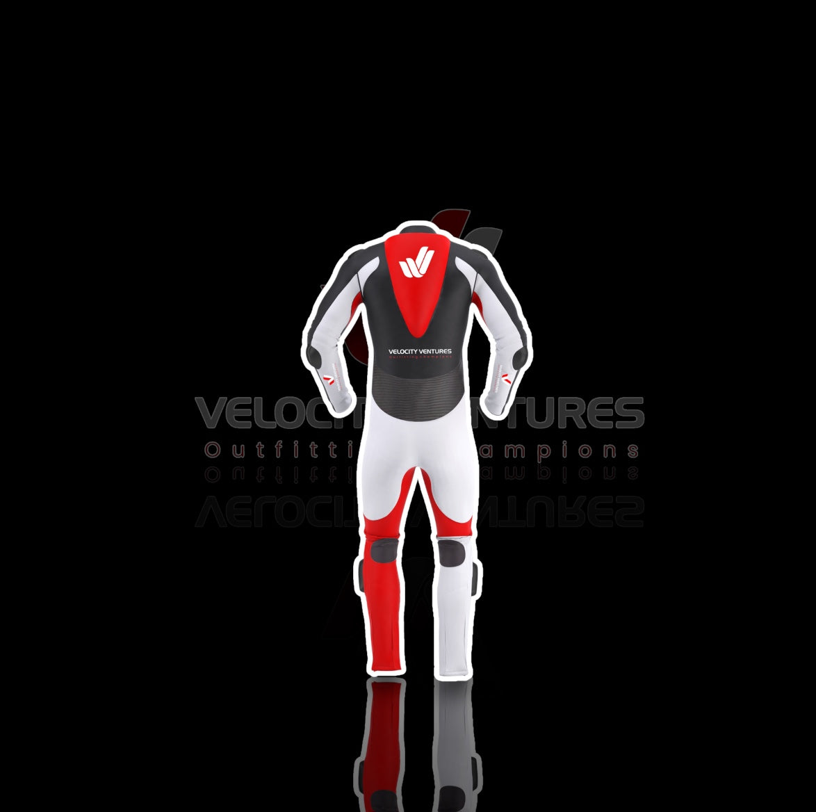 Velocity Ventures CE-approved racing leather suit with armor, tailored fit & durable protection. Ideal for serious motorbike riders. Built for safety, comfort, and speed.